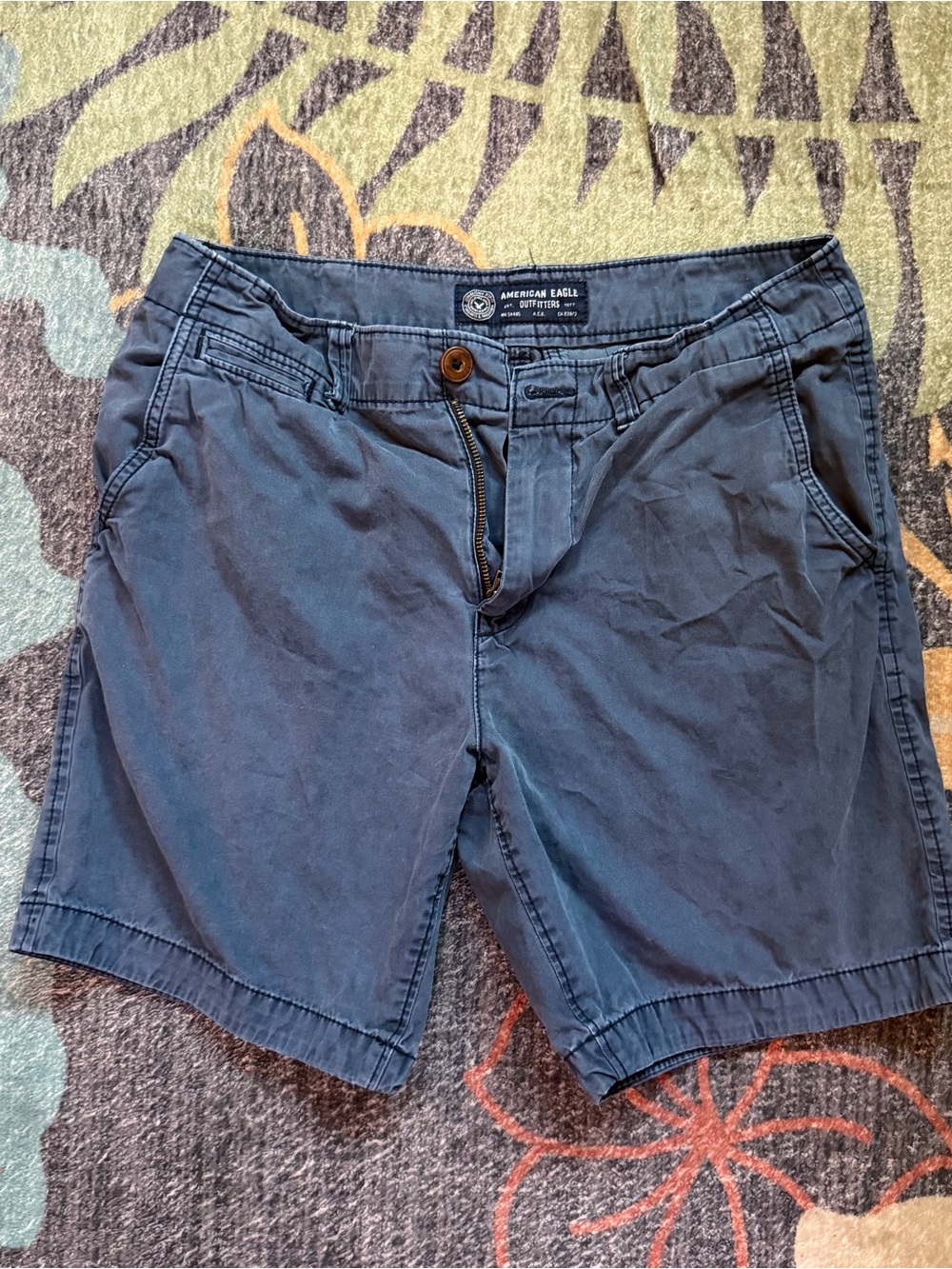 American Eagle Outfitters Sz 30” Men's Navy Classic Chino Shorts 100% Cotton
